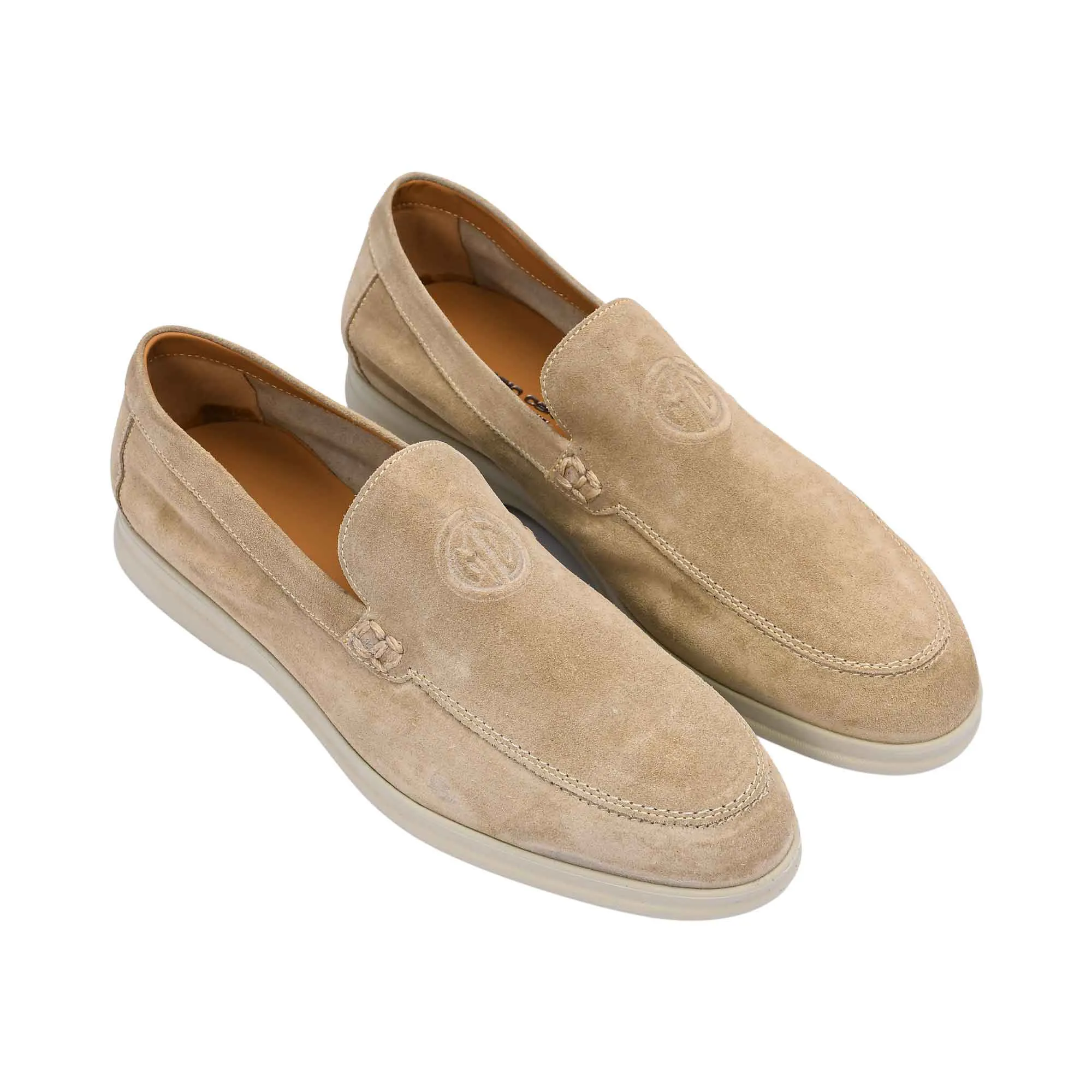 Mario Cerrutti Men's Leather Beige Loafer