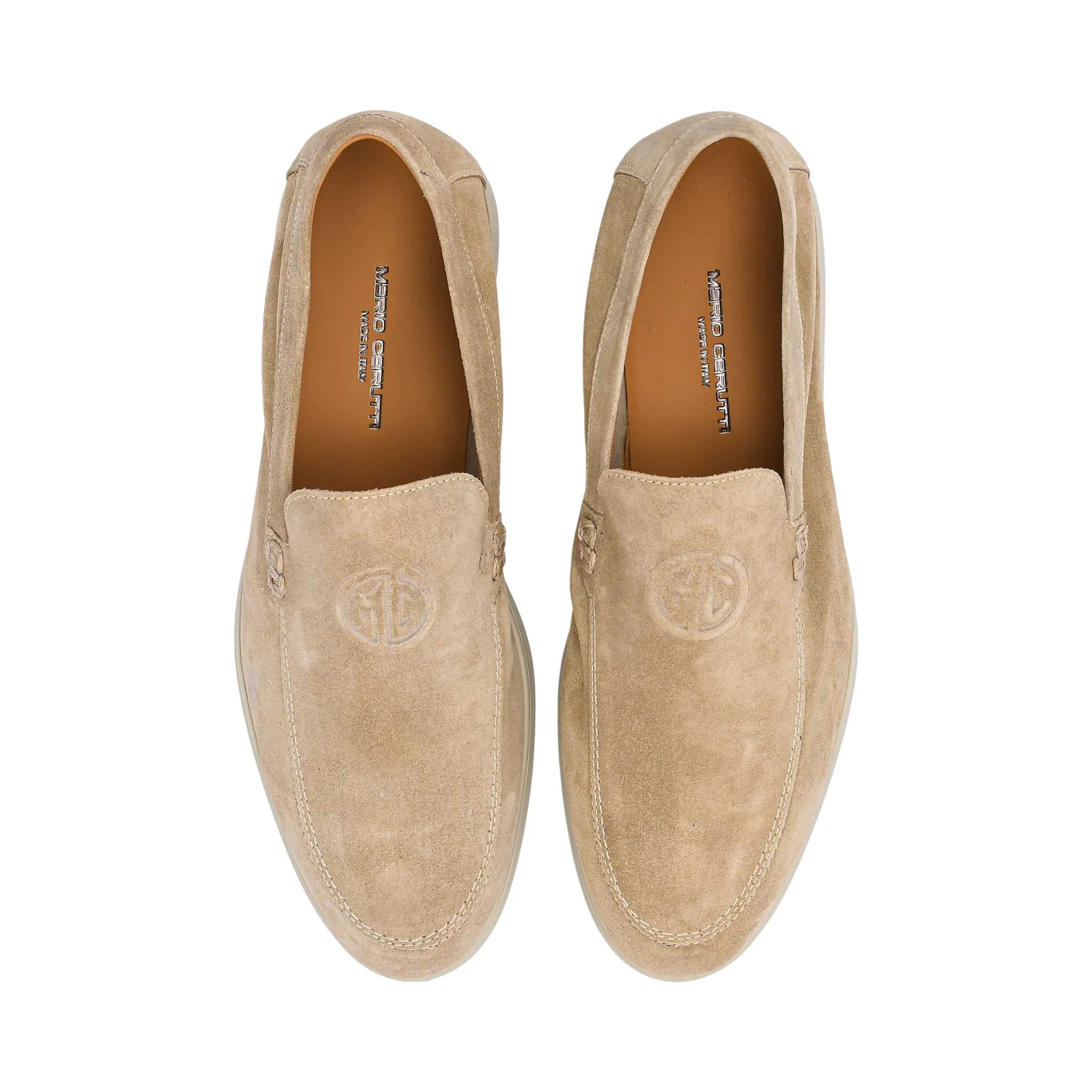Mario Cerrutti Men's Leather Beige Loafer