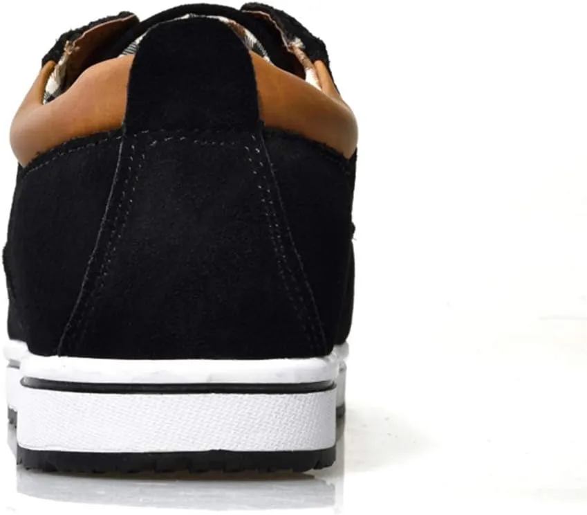 Men's Casual Oxford Shoes 2.36 Inches Invisible Height Elevator Shoes Invisible Height Lifting Shoes Lace Up Flannelette Cowhide Leather Dress Shoes - Hidden Heel