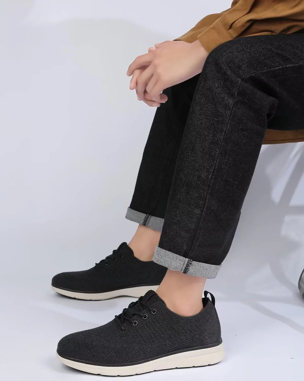 Men's Dress Oxfords Casual Walking Shoes Lightweight Mesh Business Work Sneakers Tennis Footwear