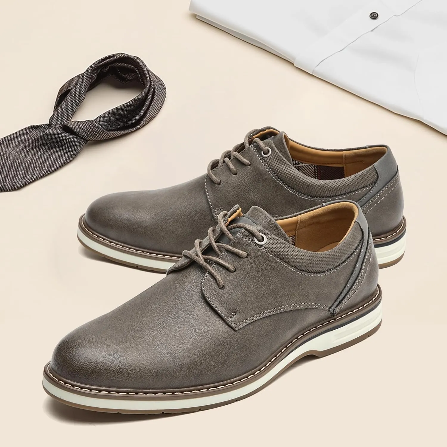 Men's Dress Shoes Casual Business Formal Oxfords Classic Lace Up Work Dress Shoes