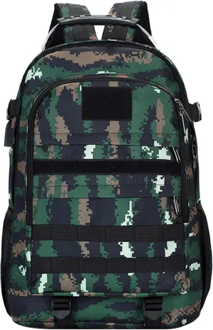 Men's Oxford Cloth Tactical Backpack 40L Outdoor Camping Rucksack Large Capacity Hiking Travel Daypack (B/Multicolor)