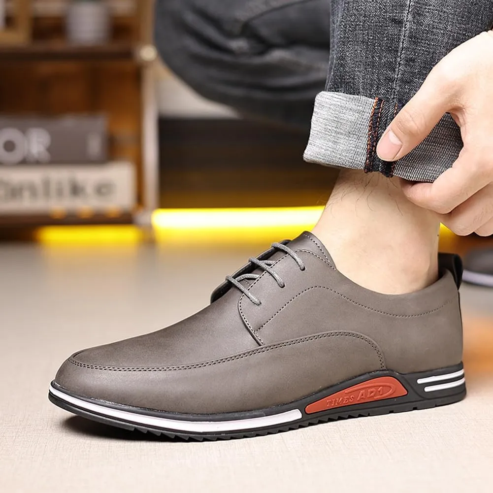 Men's Oxford Shoes Stylish Lace Up Comfortable Casual Walking Business Driving Dress Shoes