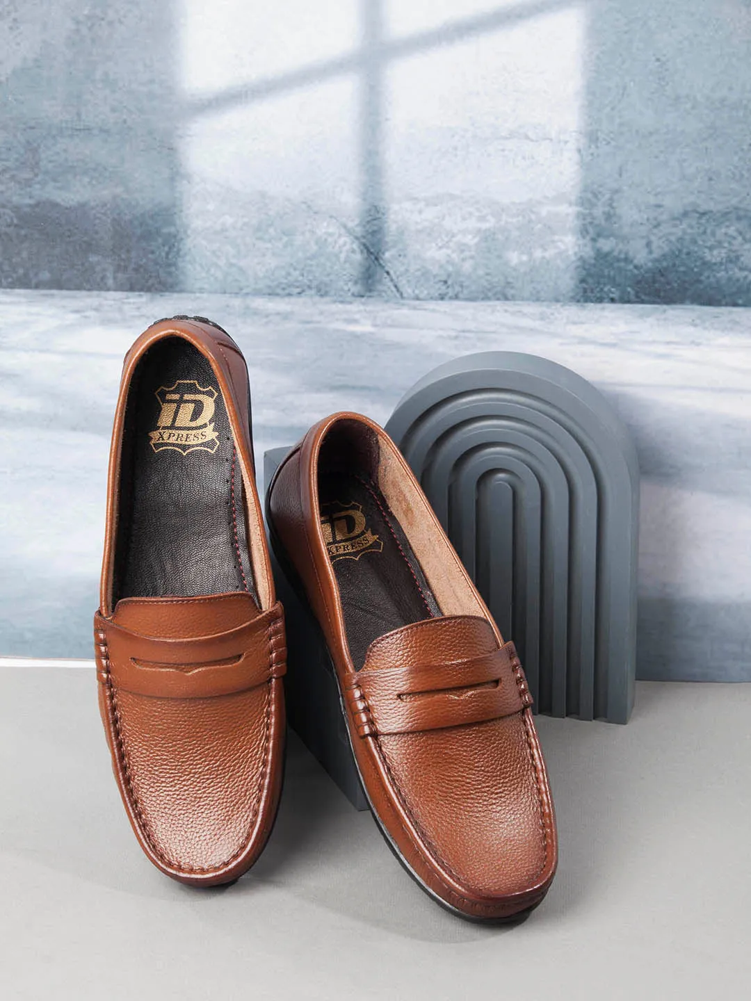 Men's Tan Loafers (ID6111)
