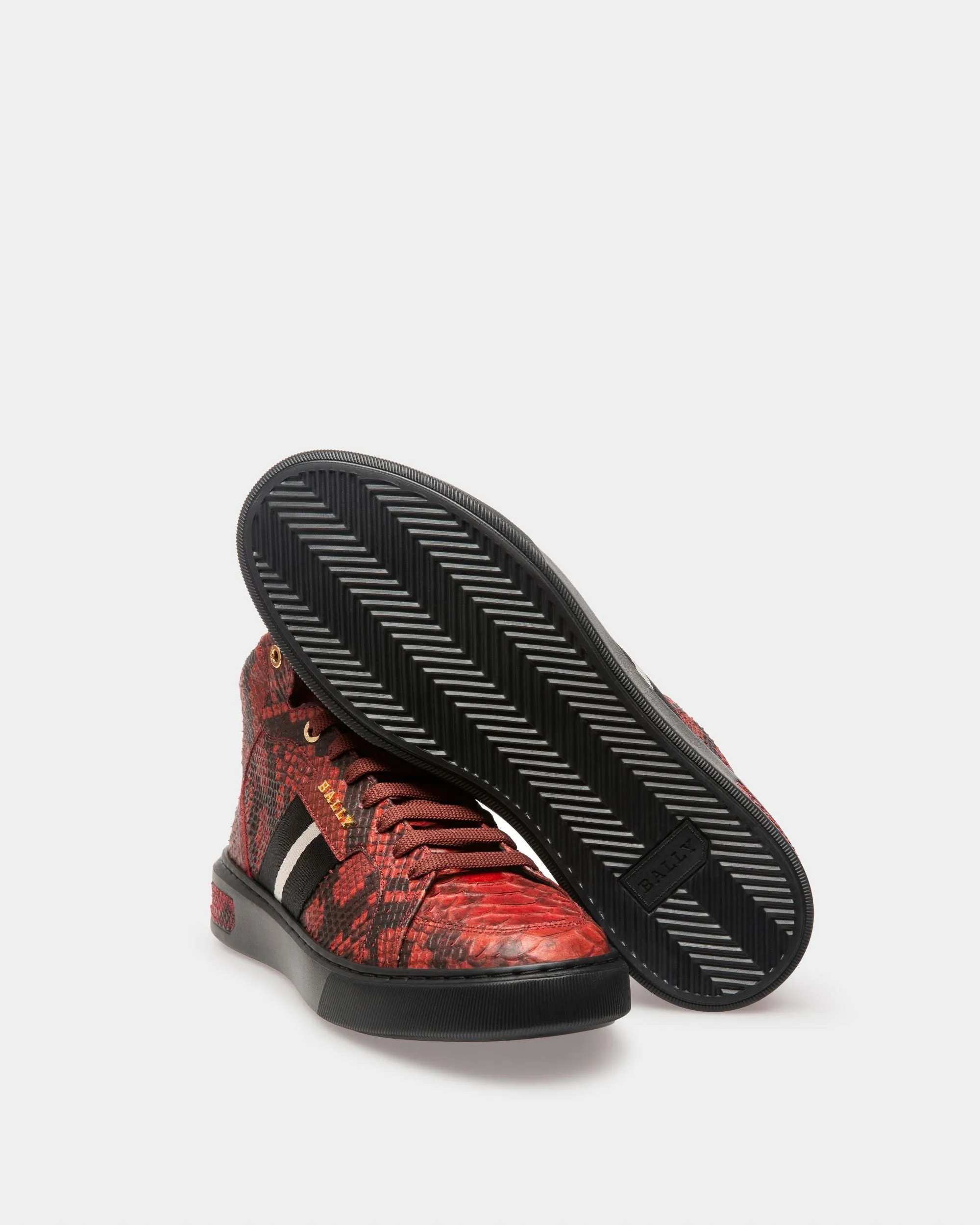 Meson Sneakers In Bally Red Leather