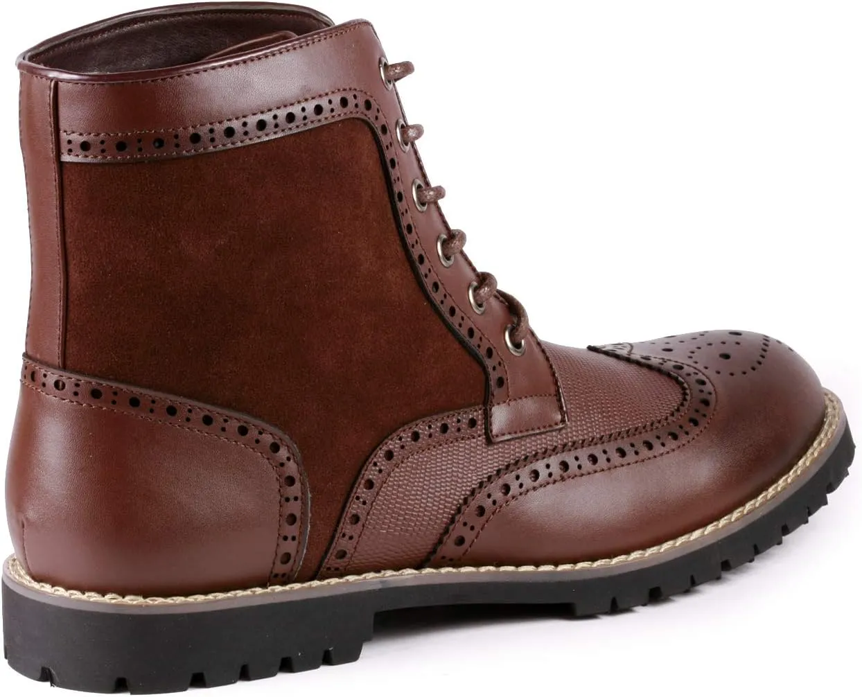 Metrocharm MC304 Men's Lace Up Wing Tip Oxford Boot