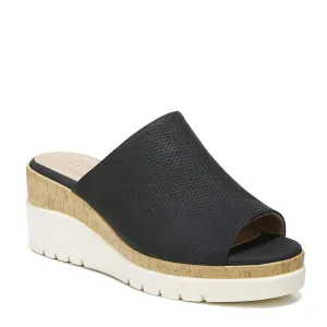 Naturalizer SOUL Women's Goodtimes Mule Slip On Wedge Sandal Black 6.5W