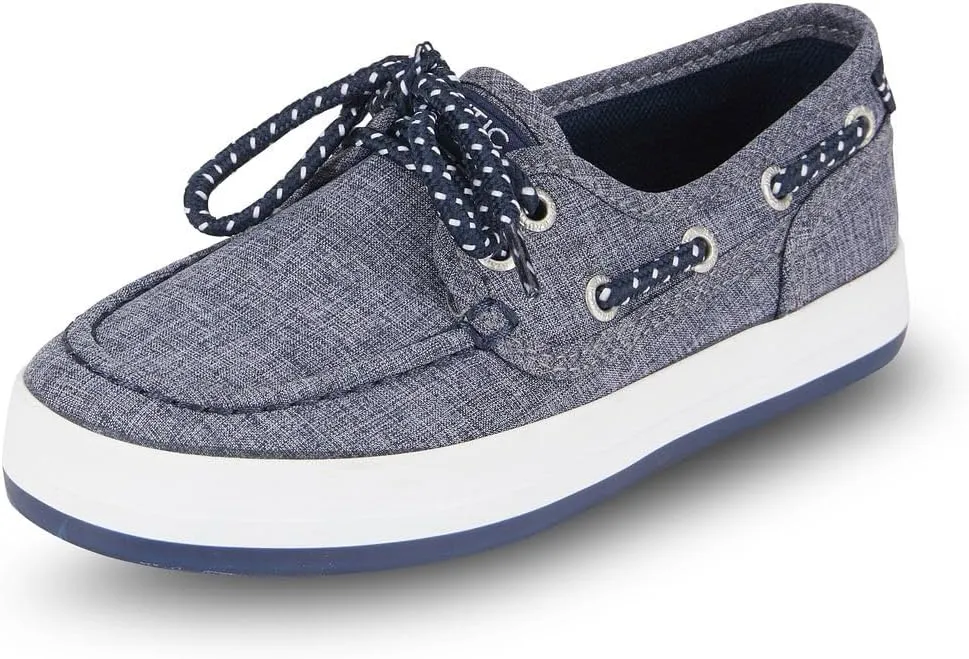 Nautica Kid's Spinnaker Youth Boat Shoe Casual Loafer 2 Eye Lace (Little Kid/Big Kid)