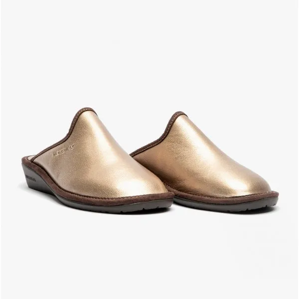 Nordikas 347 (NAPA) Womens Leather Mule Slippers Onyx