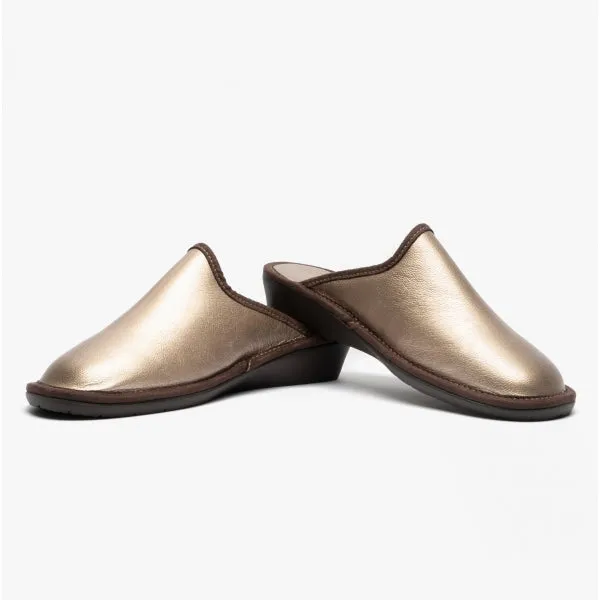 Nordikas 347 (NAPA) Womens Leather Mule Slippers Onyx