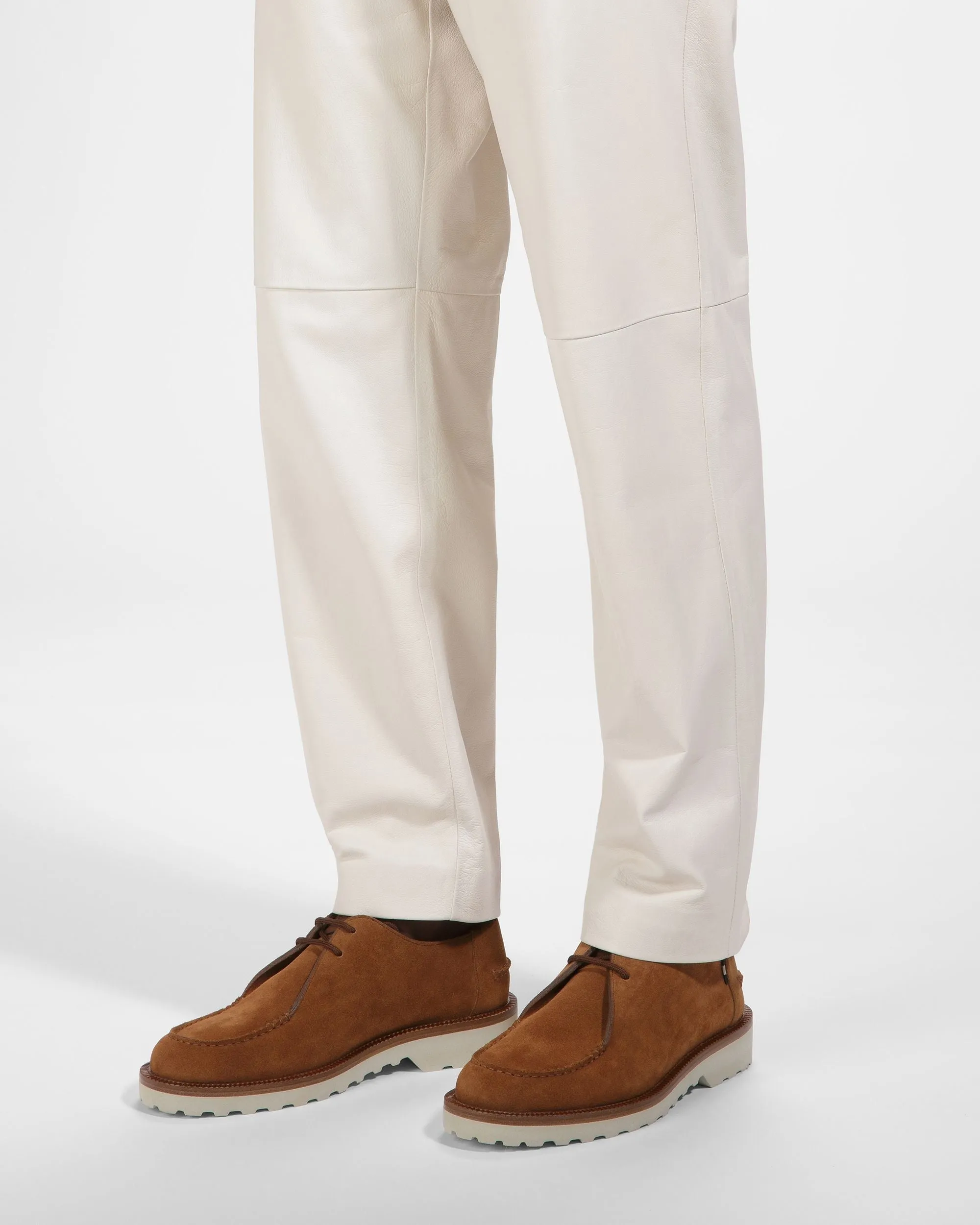 Norest Leather Derby Shoes In Brown
