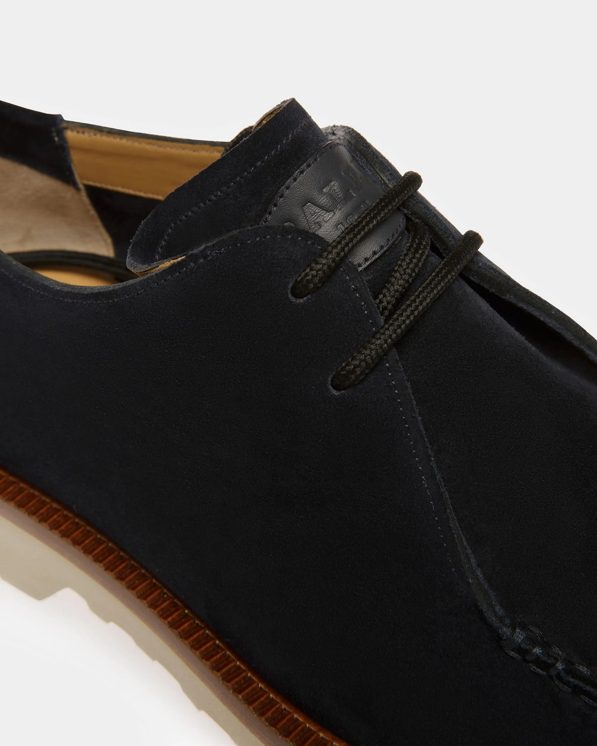 Norest Leather Derby Shoes In Midnight