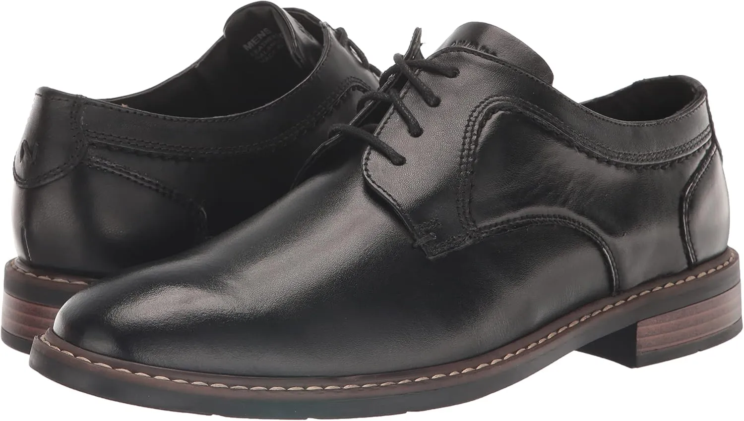 Nunn Bush Men's Hayden Plain Toe Oxford Dress Casual Leather Lace Up Shoes