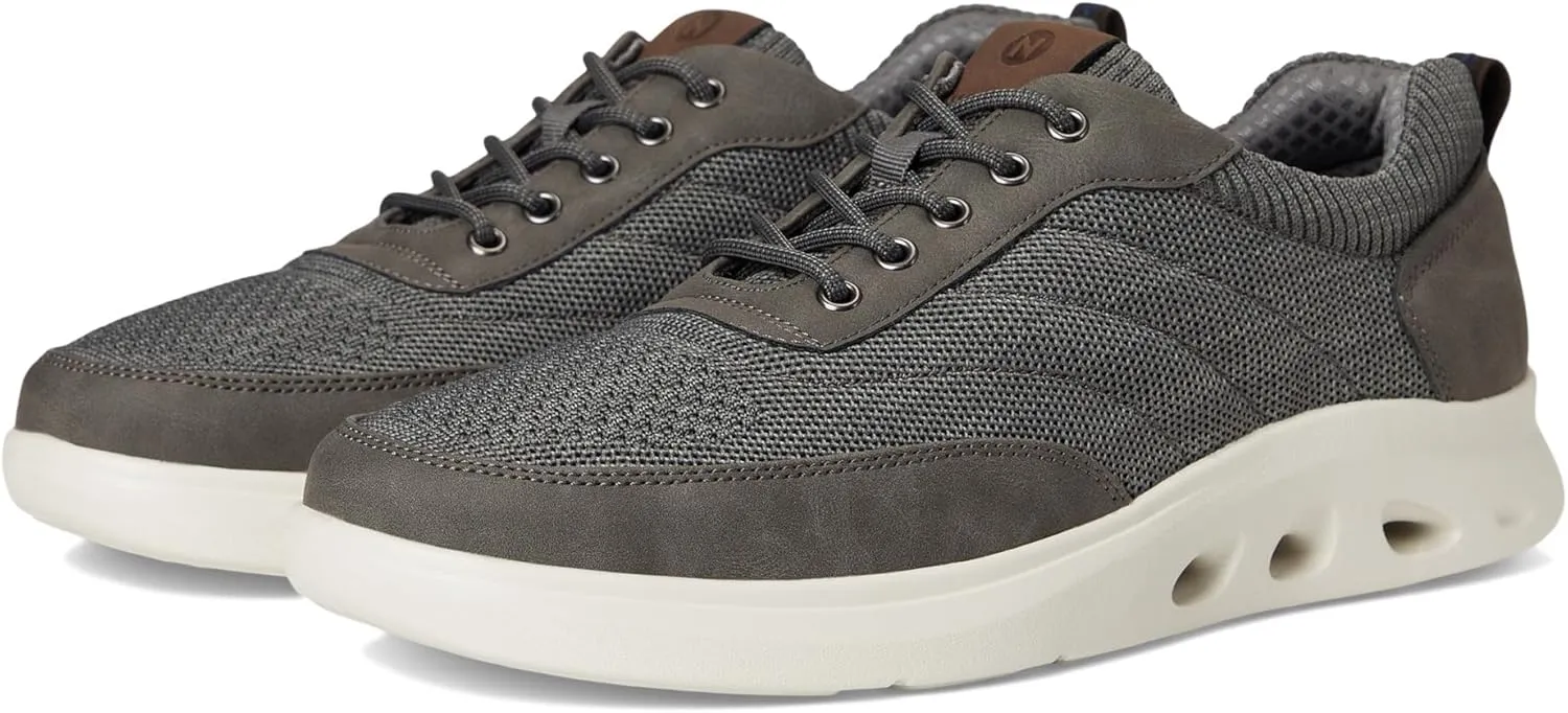 Nunn Bush Men's Ponte Knit Moc Toe Sneakers Hybrid Oxford Casual Lightweight Athletic Style Lace Up