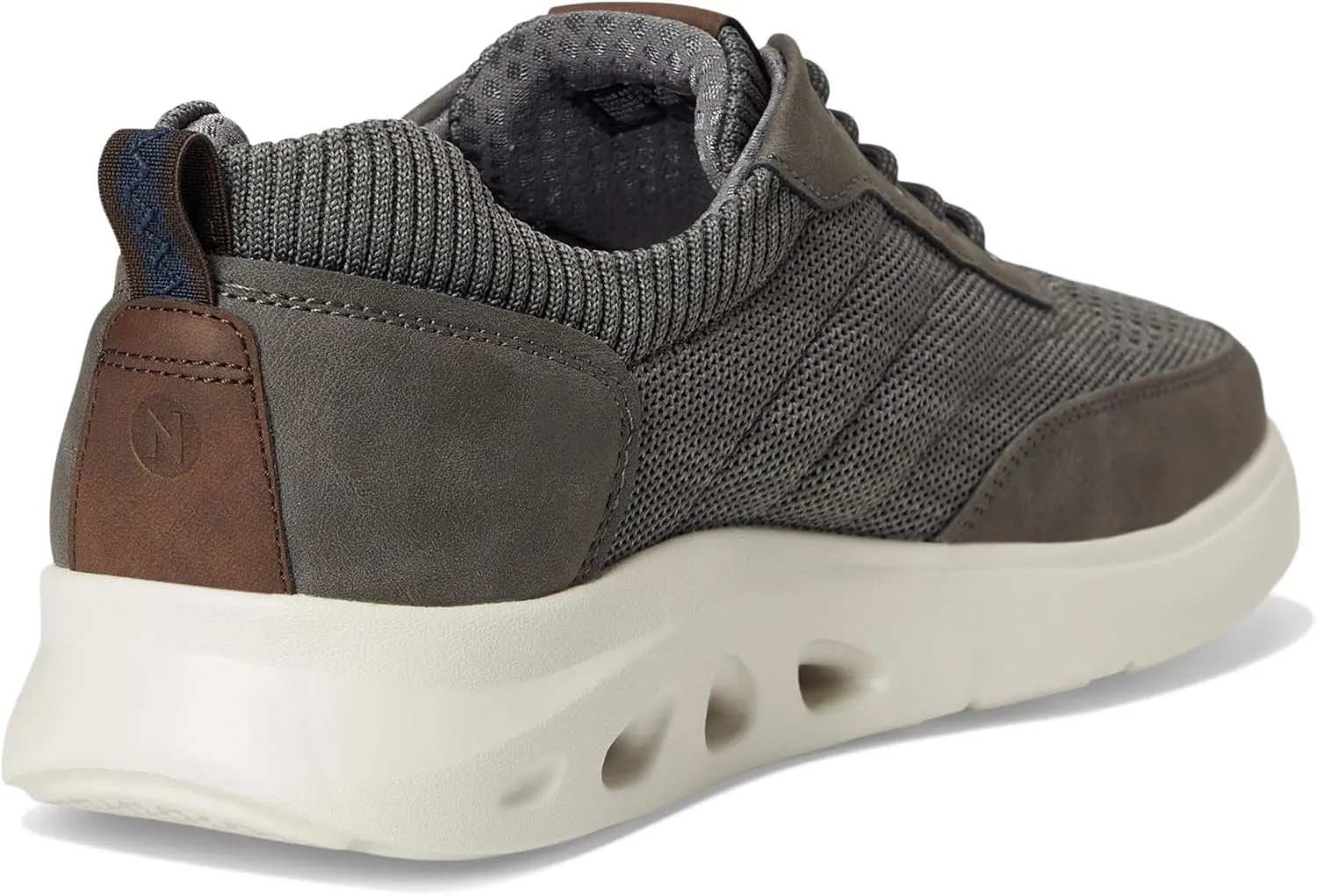 Nunn Bush Men's Ponte Knit Moc Toe Sneakers Hybrid Oxford Casual Lightweight Athletic Style Lace Up