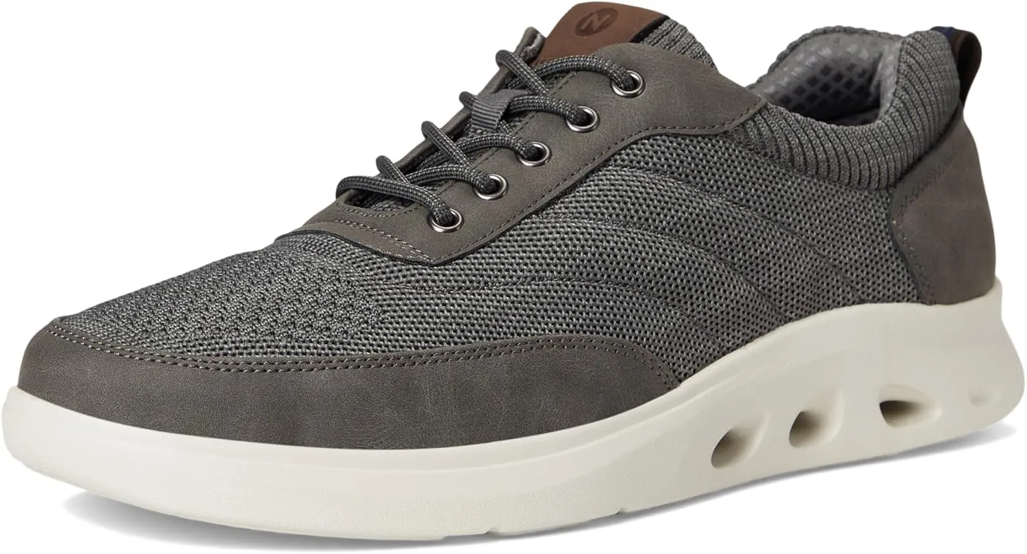 Nunn Bush Men's Ponte Knit Moc Toe Sneakers Hybrid Oxford Casual Lightweight Athletic Style Lace Up