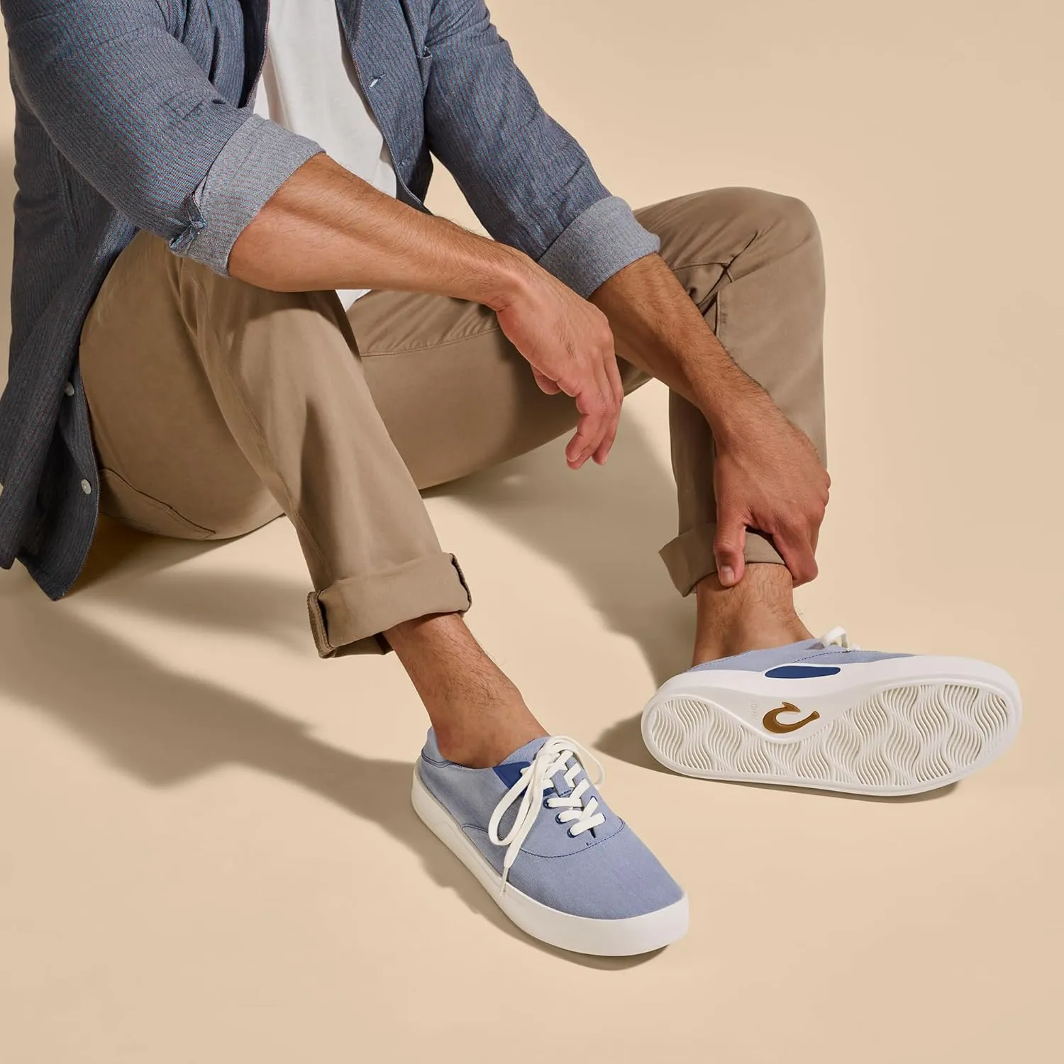 OLUKAI Tradewind Men's Everyday Sneaker, Lightweight Canvas & Classic Lace-Up Design, All-Day Comfort & Support