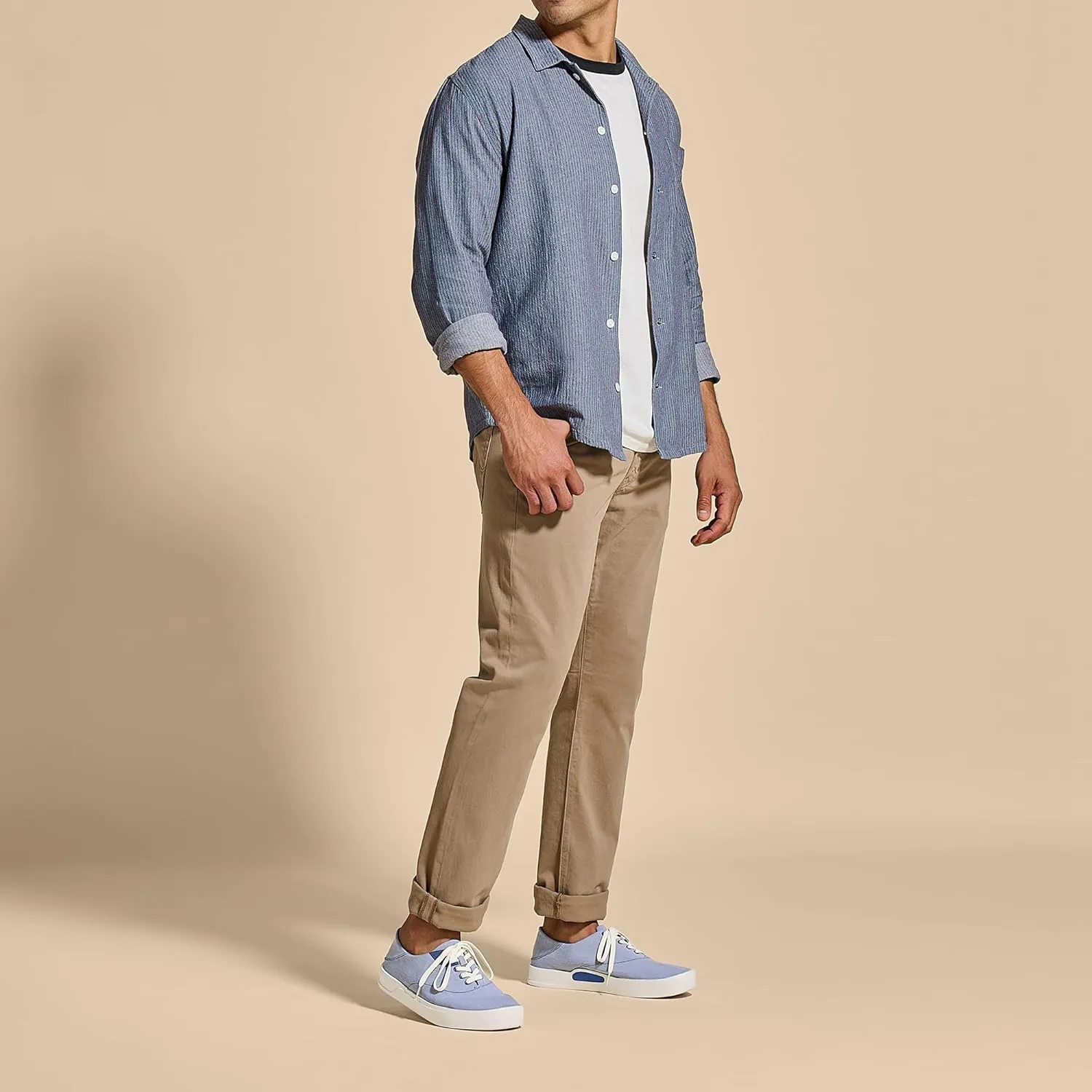 OLUKAI Tradewind Men's Everyday Sneaker, Lightweight Canvas & Classic Lace-Up Design, All-Day Comfort & Support