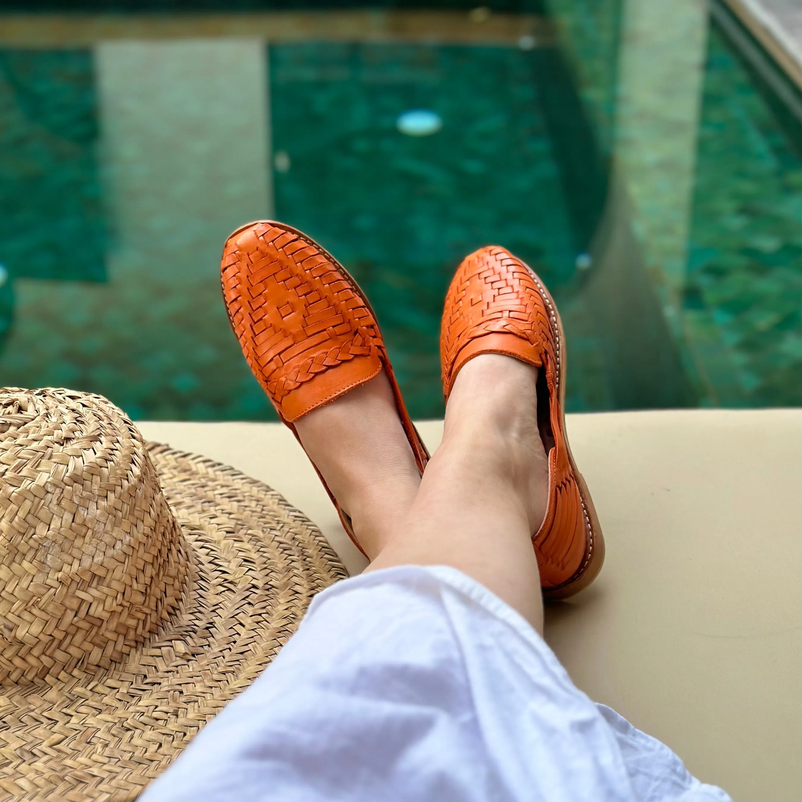 Orange Leather Isabel Loafer
