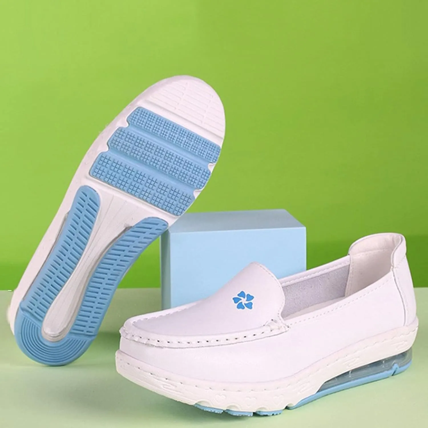Orthopedic Nursing Shoes for Women with Arch Support,Professional Lightweight Healthcare Nurse Shoes,Comfortable Breathable Loafer Waterproof Work Shoes,EVA Air Cushion