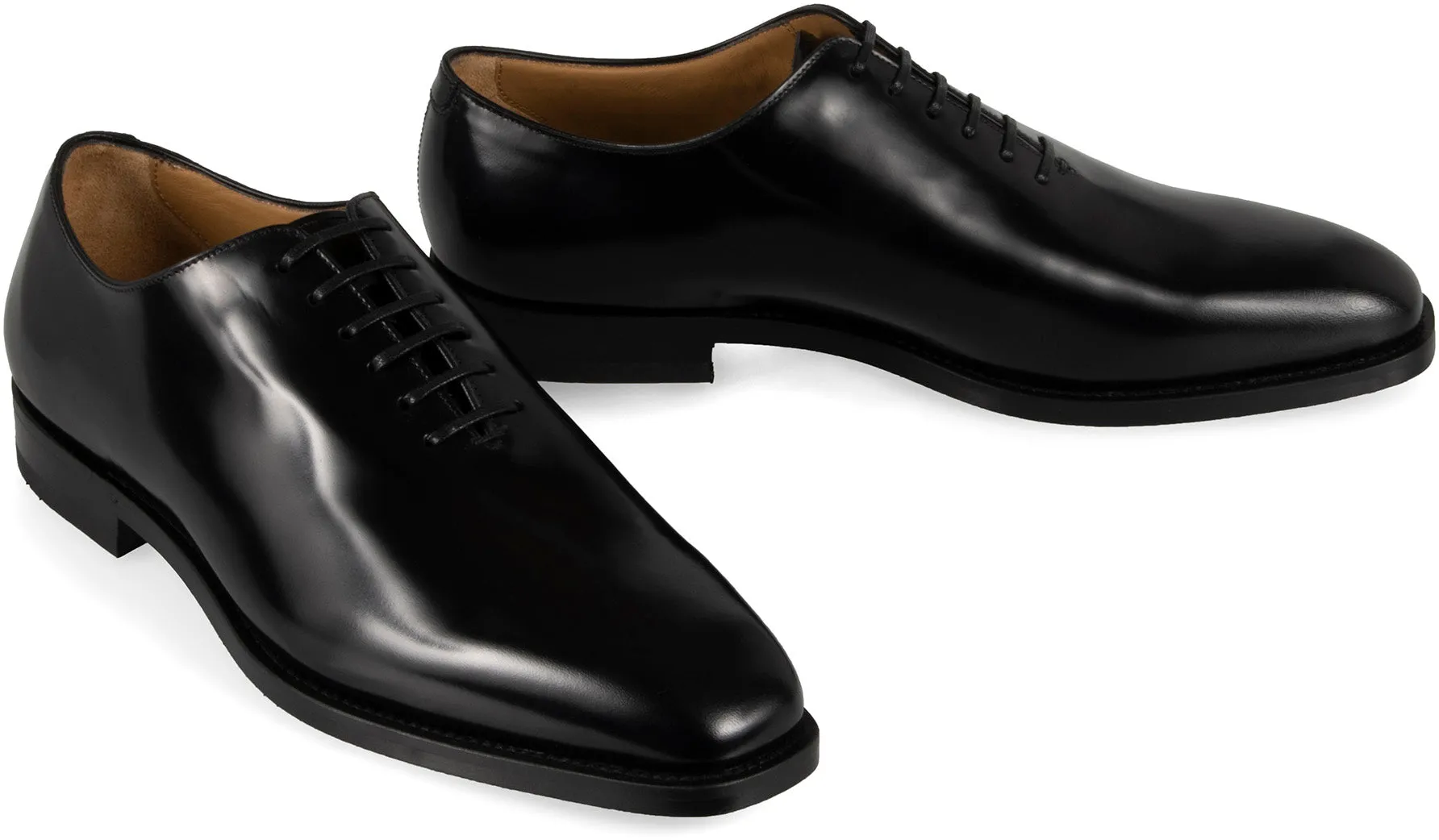 Oxford leather lace-up shoes
