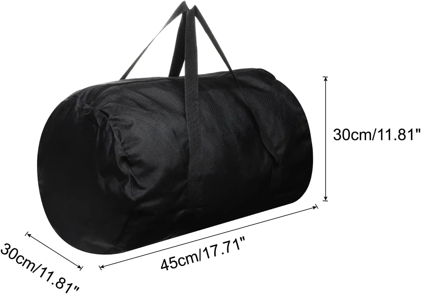 PATIKIL Folding Camping Chair Replacement Bag 17.7" x 11.8", Portable Camping Storage Tent Bag with Handle Strap for Outdoor Camping Hiking Travel, Black