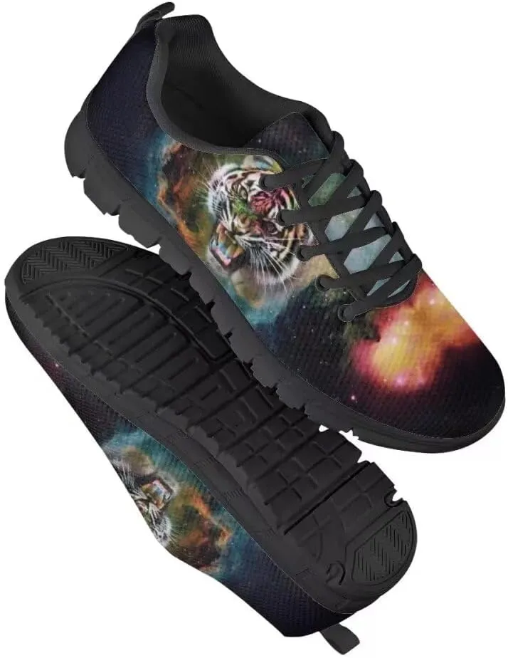 PinUp Angel Cool Galaxy Print Mens Walking Running Shoes Sneakers Casual Lace Up Mesh Shoes