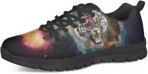 PinUp Angel Cool Galaxy Print Mens Walking Running Shoes Sneakers Casual Lace Up Mesh Shoes