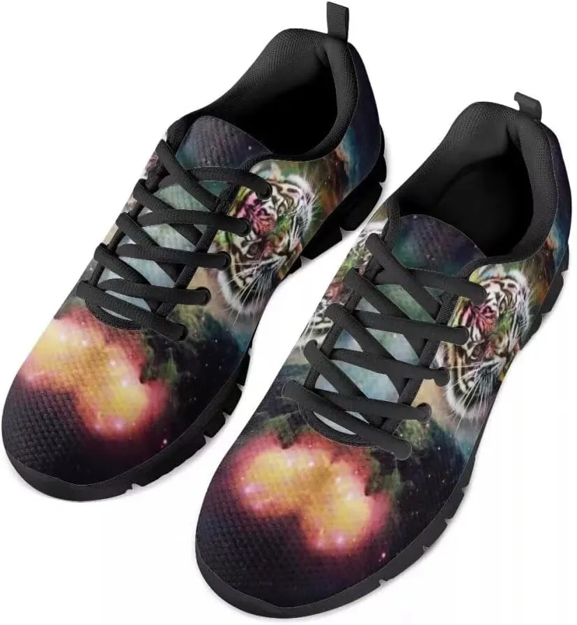 PinUp Angel Cool Galaxy Print Mens Walking Running Shoes Sneakers Casual Lace Up Mesh Shoes