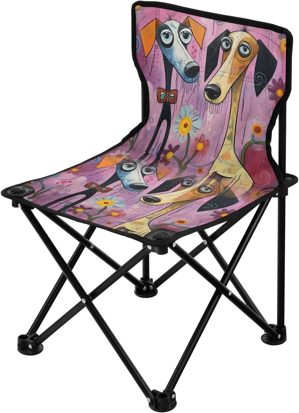 Portable Camping Folding Chairs Foldable Chair Small Dog Funny Cute Lightweight Backpacking Outdoor Outside Fishing