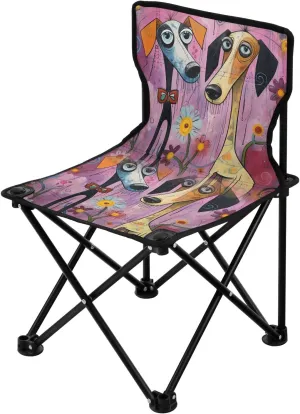 Portable Camping Folding Chairs Foldable Chair Small Dog Funny Cute Lightweight Backpacking Outdoor Outside Fishing