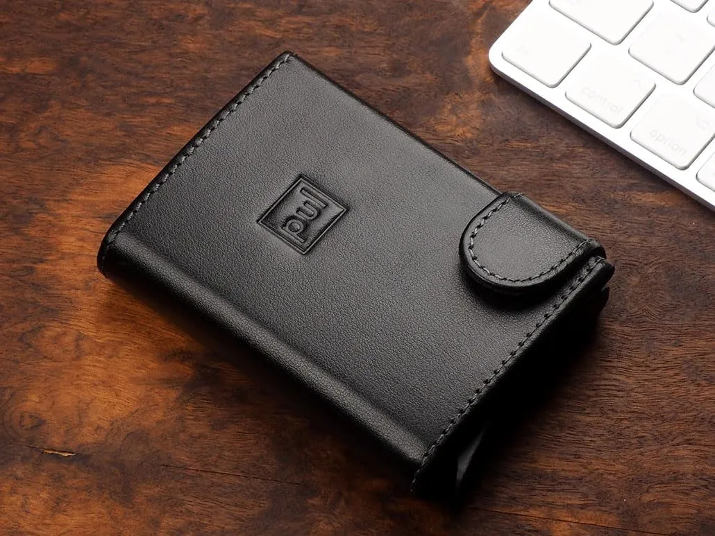 PULARYS OXFORD Mini Wallet - Credit Card Holder - Made of Italian Leather - RFID blocking - Space for up to 9 Cards - One Compartment - Front Pocket Wallet - For Men and Women - Classic