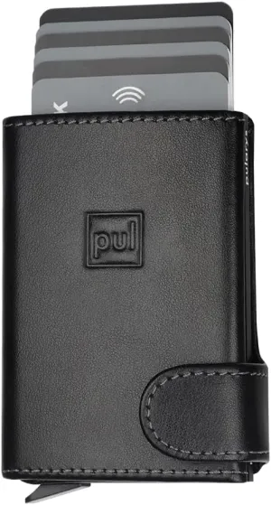 PULARYS OXFORD Mini Wallet - Credit Card Holder - Made of Italian Leather - RFID blocking - Space for up to 9 Cards - One Compartment - Front Pocket Wallet - For Men and Women - Classic