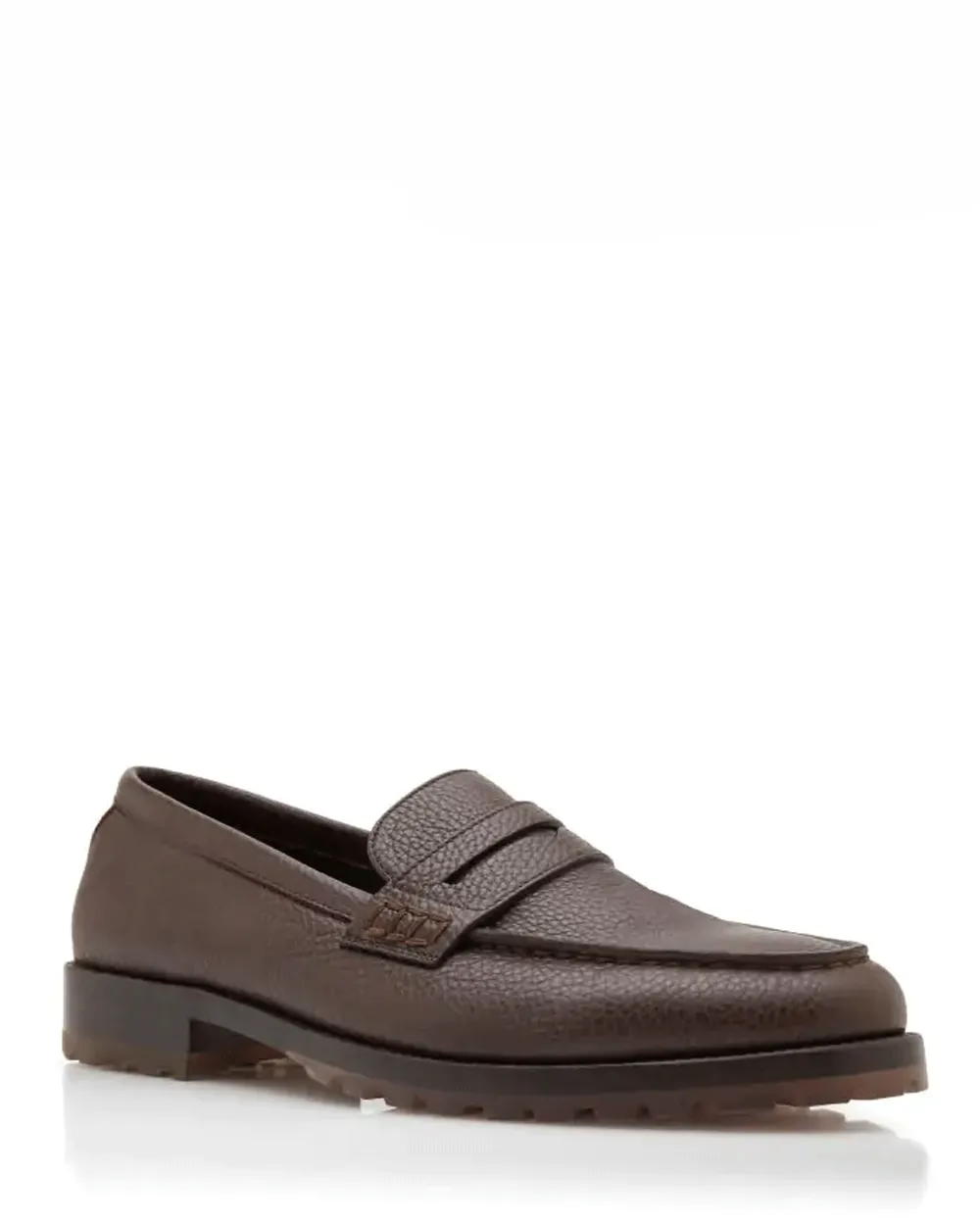 Randy Leather Penny Loafer in Dark Brown