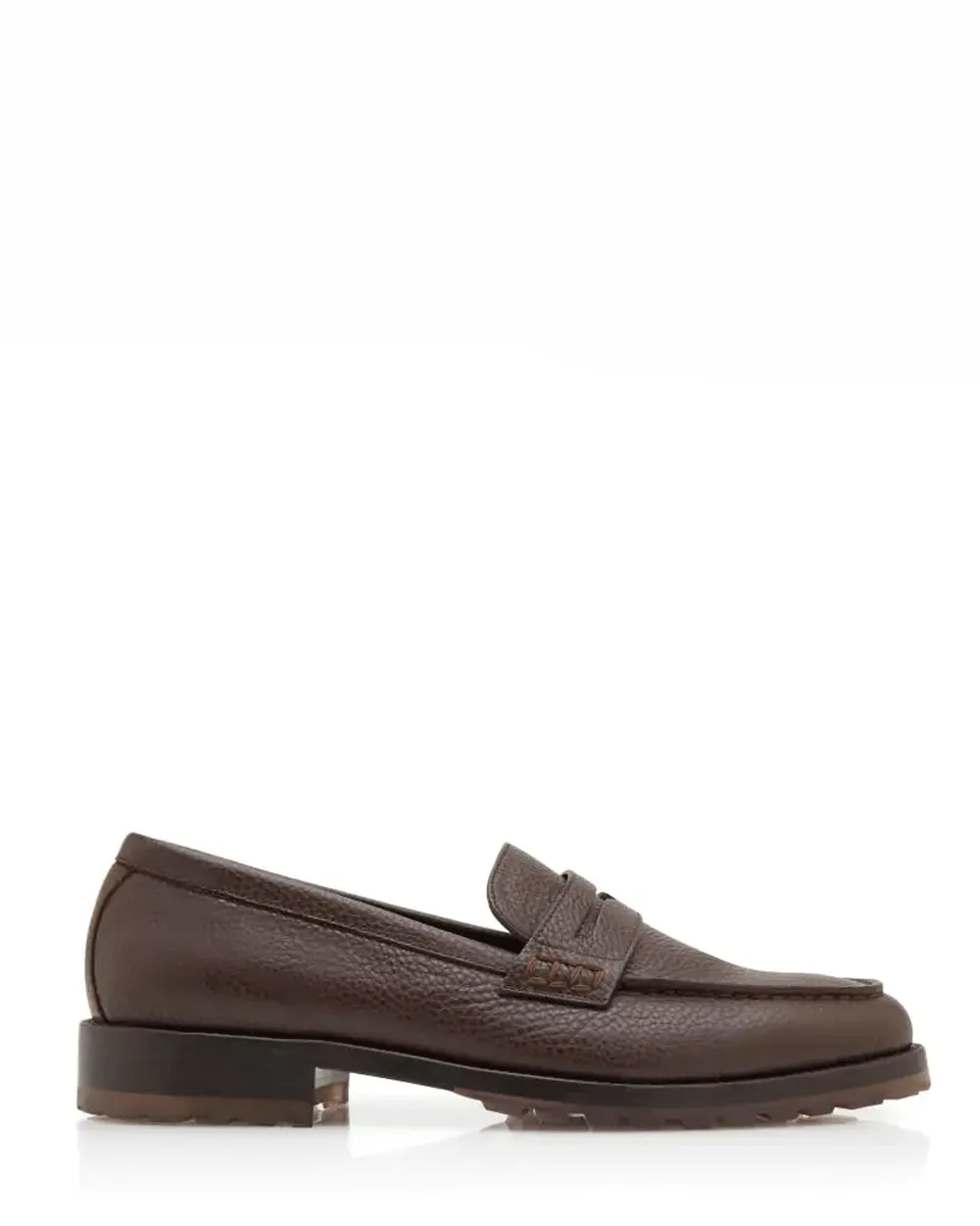 Randy Leather Penny Loafer in Dark Brown