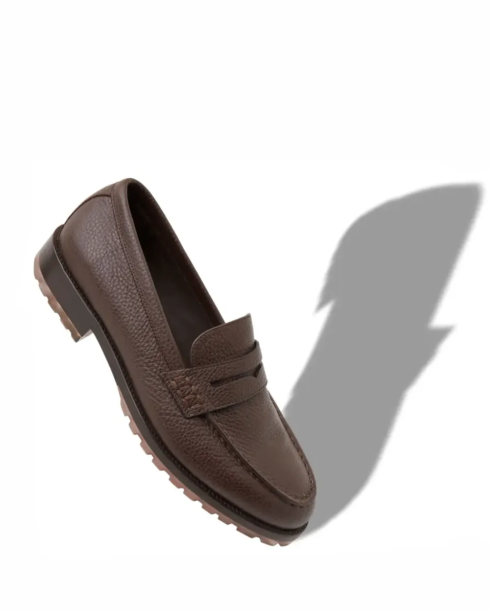 Randy Leather Penny Loafer in Dark Brown