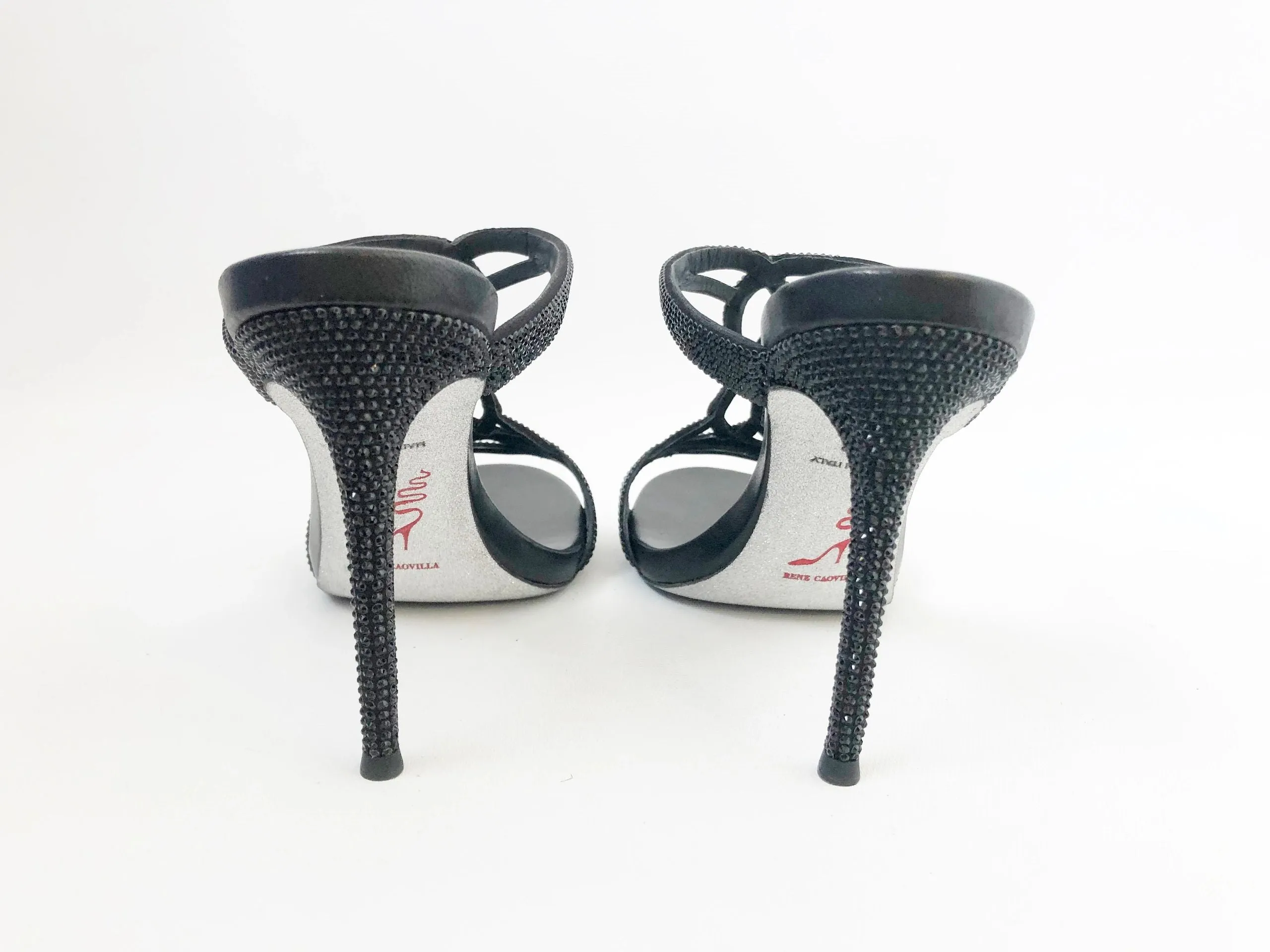 Rene Caovilla T-Strap Mule Size 38 It (8 Us)