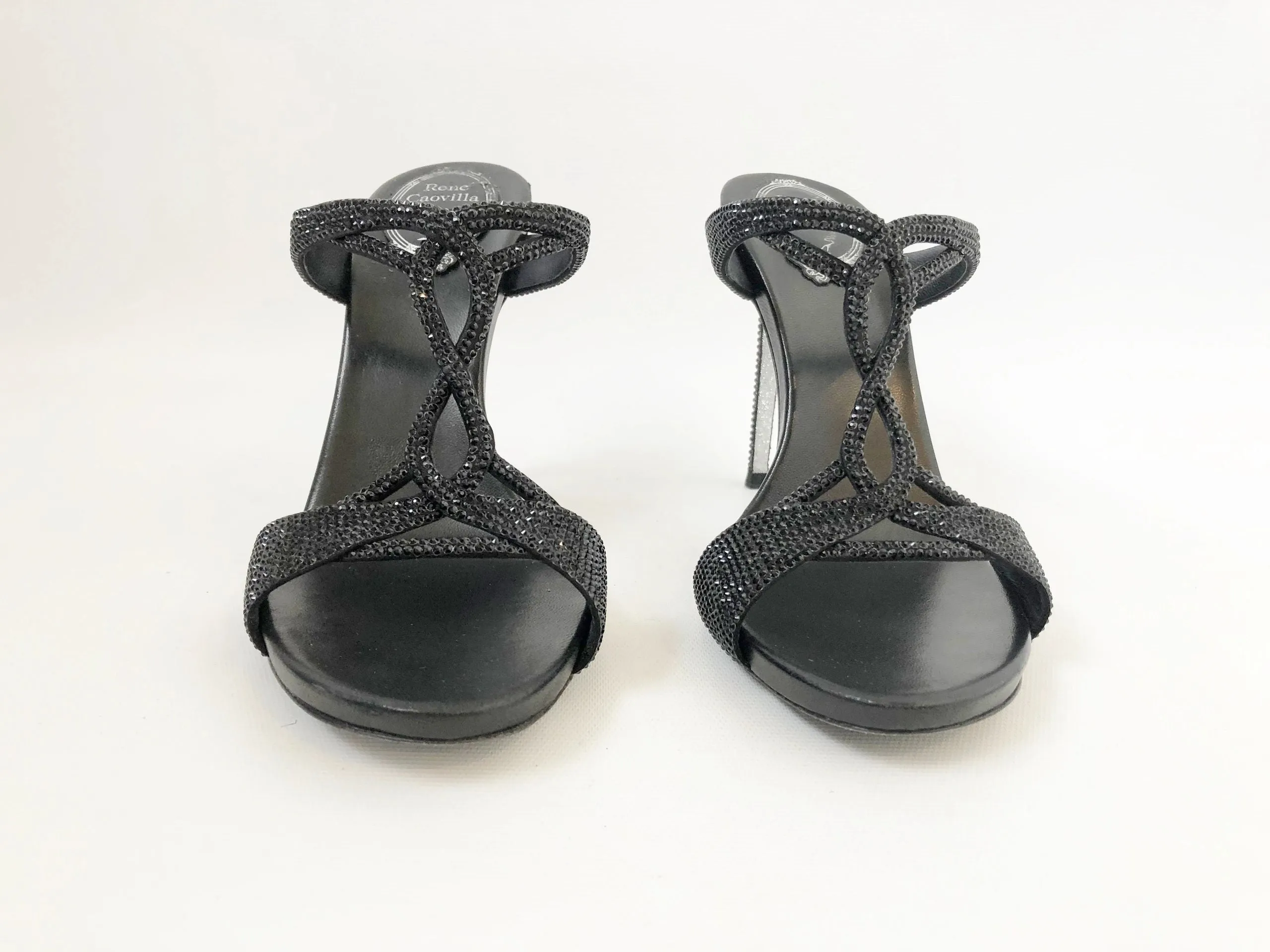 Rene Caovilla T-Strap Mule Size 38 It (8 Us)