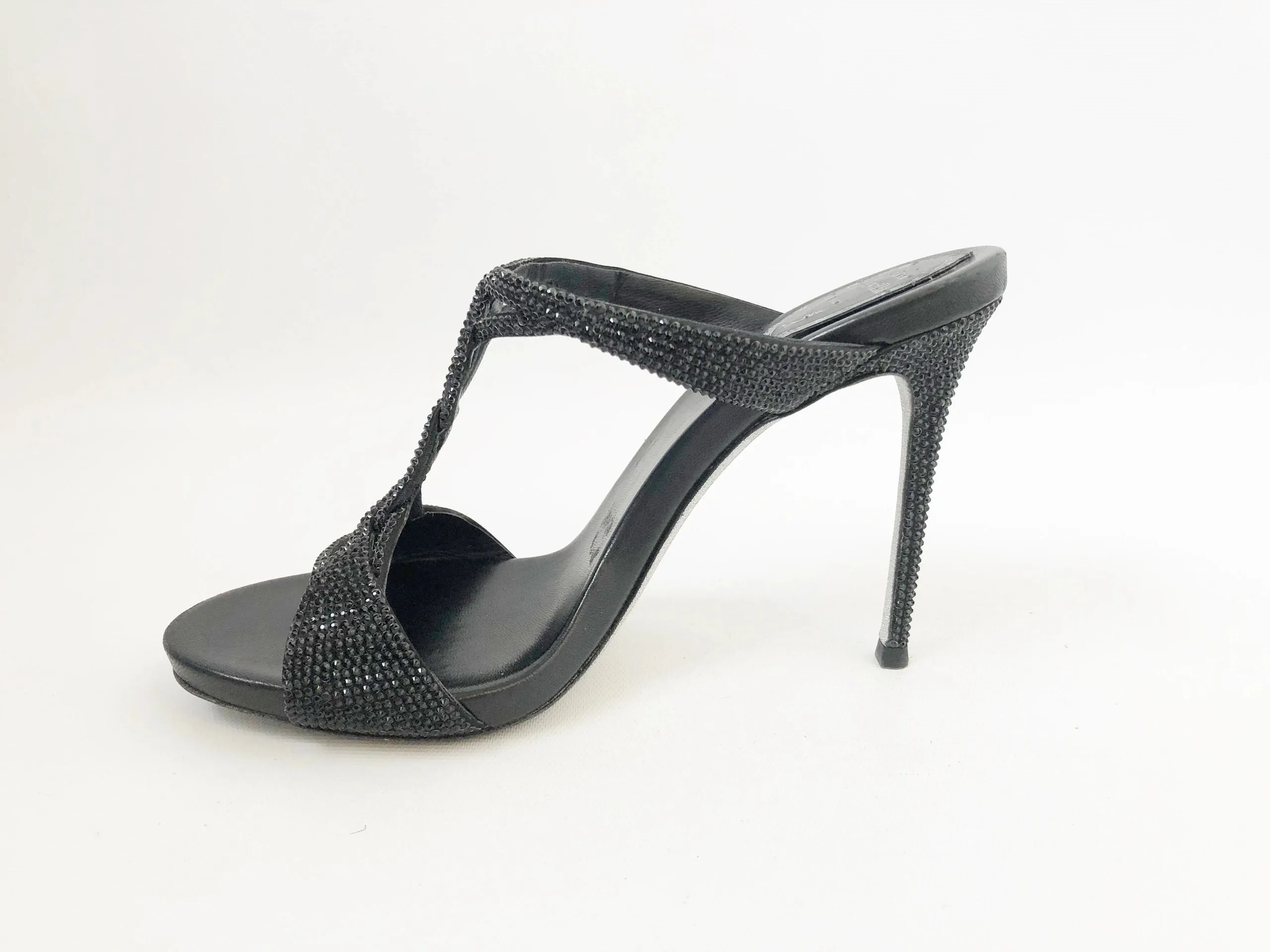 Rene Caovilla T-Strap Mule Size 38 It (8 Us)
