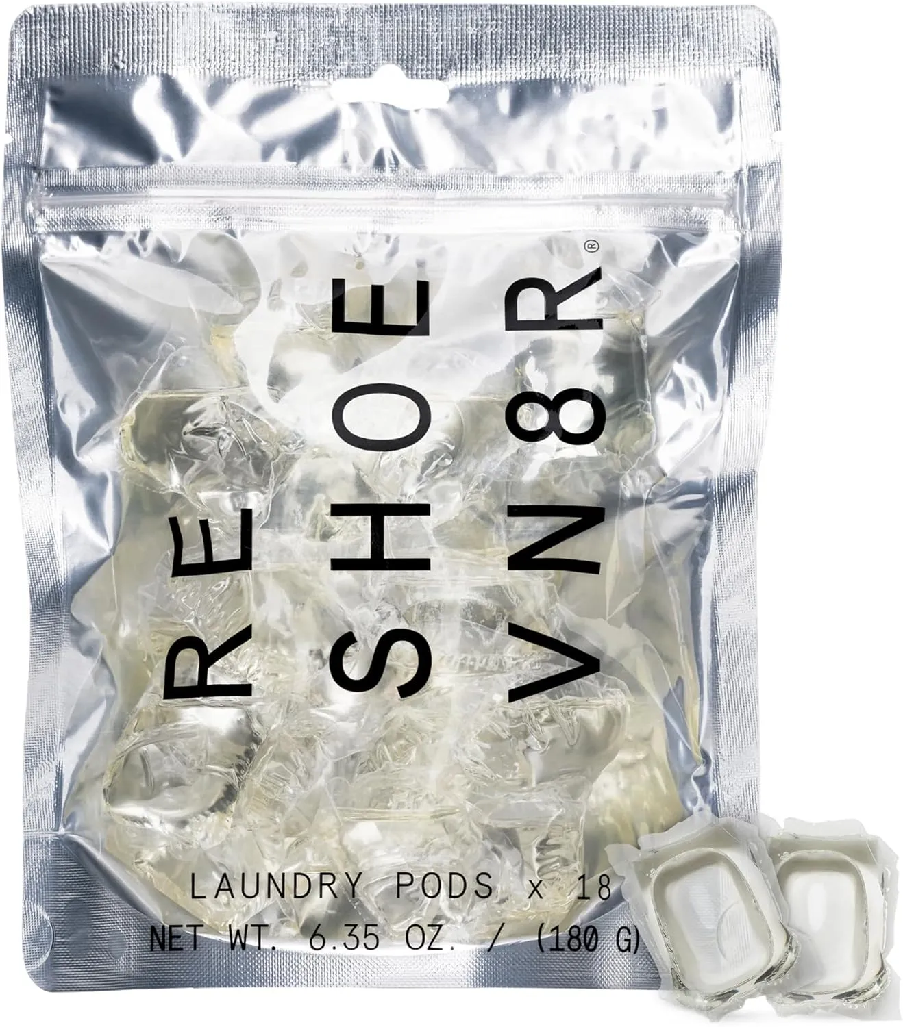 Reshoevn8r Sneaker Laundry Detergent, 18 Pods, Fresh Linen Scent, Ditch Regular Detergent, Deep Cleans, Condition, Remove Odors, For Mesh, Canvas Shoes