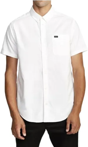 RVCA Men's That'll Do Short Sleeve Oxford Woven Button Up Shirt