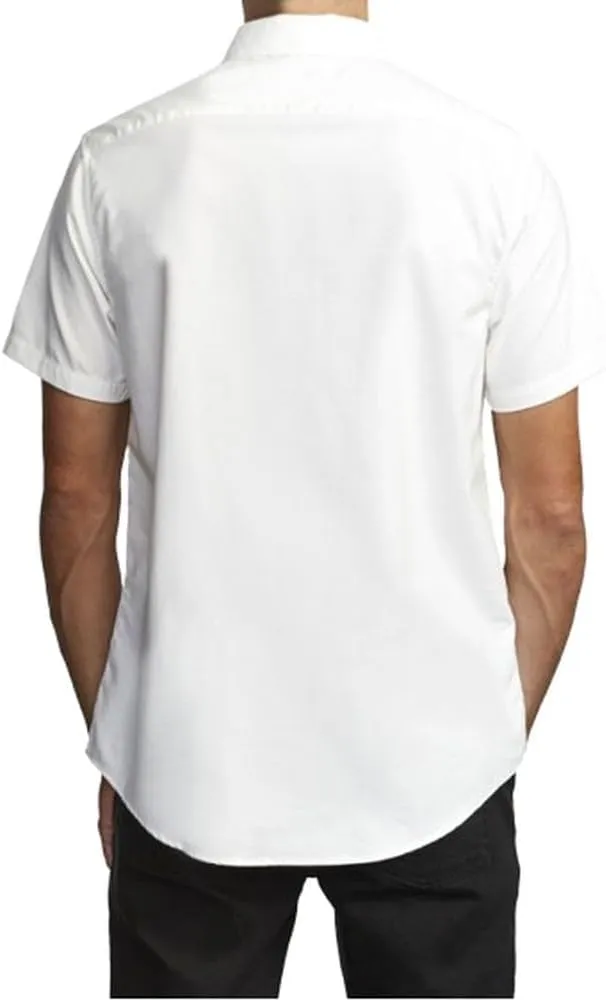 RVCA Men's That'll Do Short Sleeve Oxford Woven Button Up Shirt