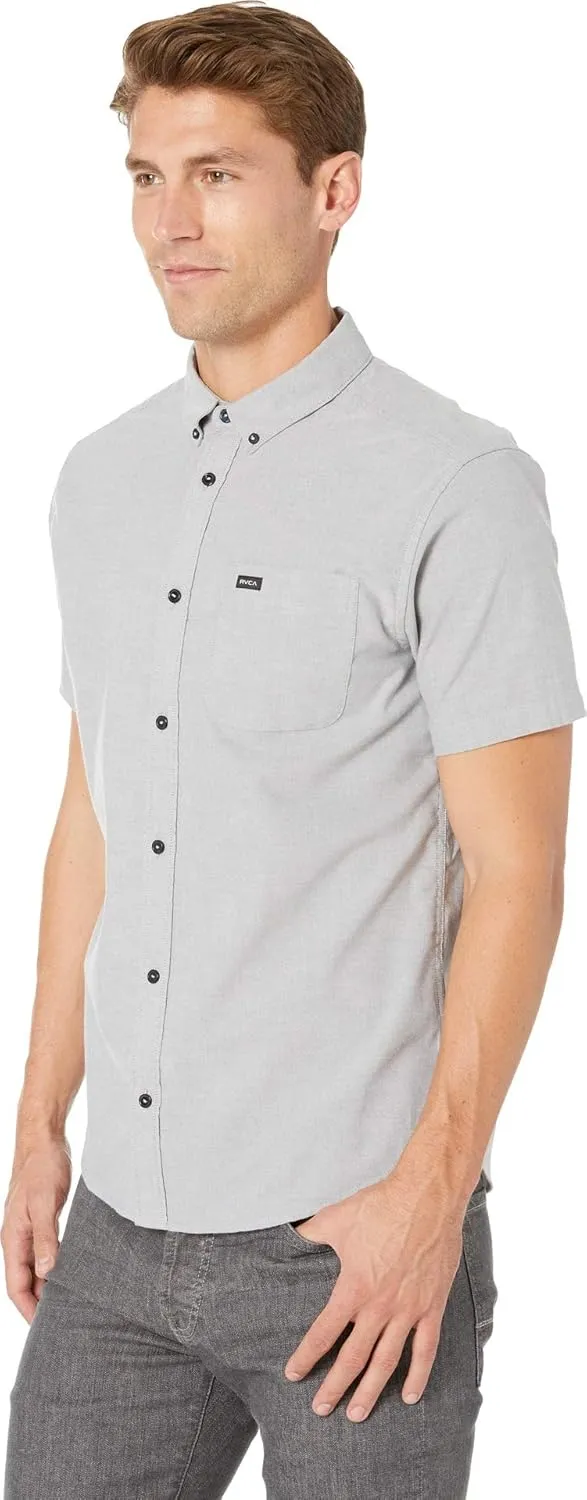 RVCA Men's Thatll Do Stretch Short Sleeve Woven Button Up Shirt