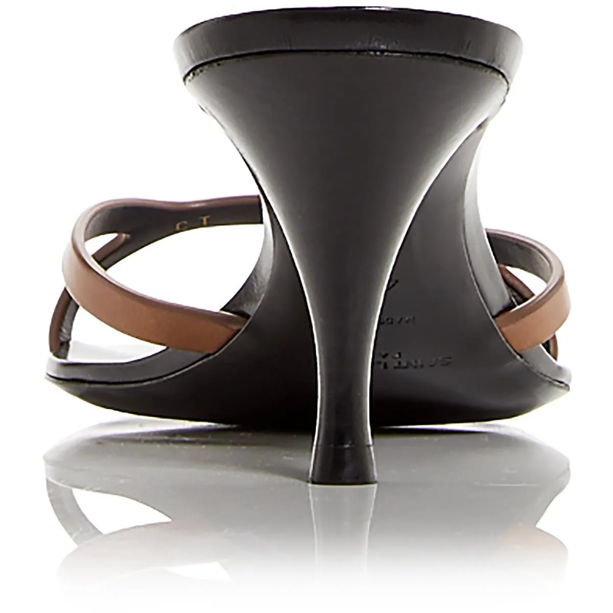 Saint Laurent Womens GIPPY Leather Pointed toe Mule Sandals