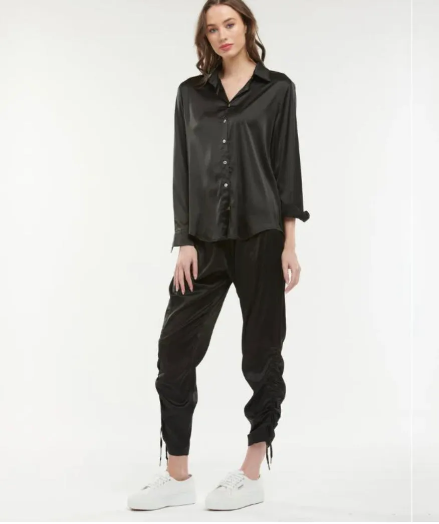 Satin Jogger- Black