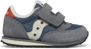 Saucony Jazz Hook & Loop Sneaker (Toddler/Little Kid), Grey/Blue/Orange, 8 US Unisex