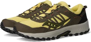 Saucony Unisex Grid Peak Sneaker, Yellow/Walnut, 14 US Men
