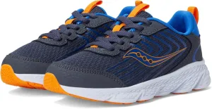 Saucony Wind 3.0 (Little Big Kid) Sneaker, Navy/Peel, 6 US Unisex