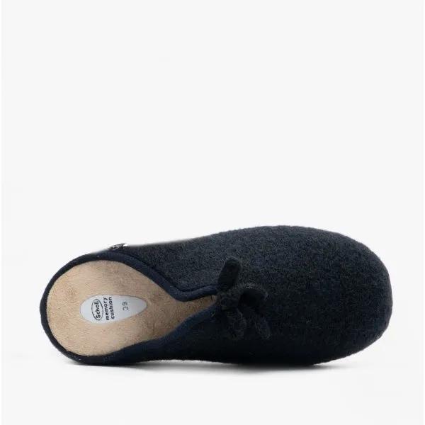 Scholl RACHELE Womens Mule Slippers Navy Blue