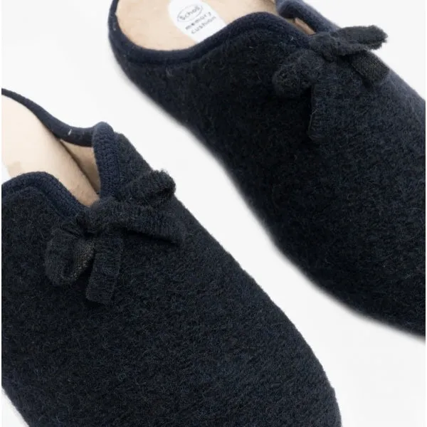 Scholl RACHELE Womens Mule Slippers Navy Blue